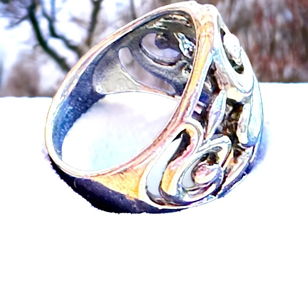 Silver Scroll Ring - Picture 6 of 7